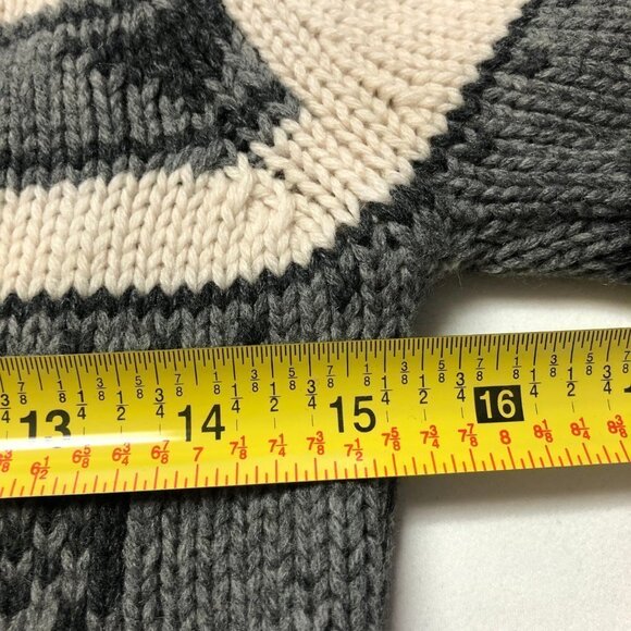 Aritzia TNA 100% Lambs Wool Sea To Sky Zip Up Knitted Cardigan Sweater Medium - Picture 8 of 11